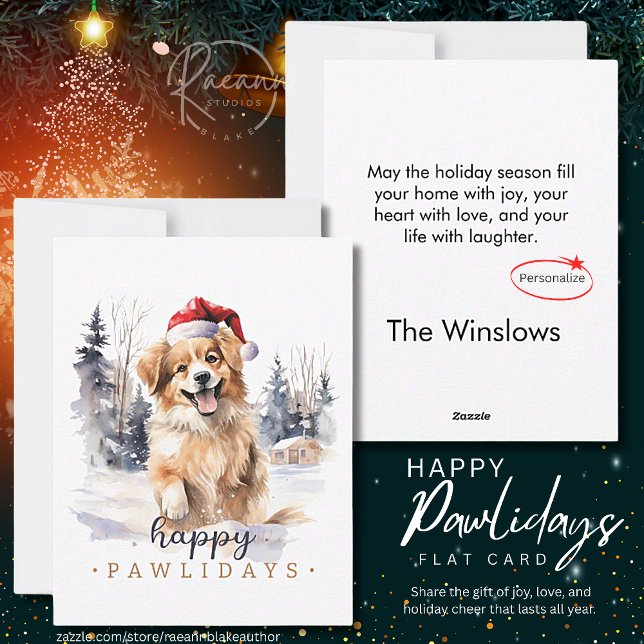 Glada Pawlidays Platta Julkort (Skapare uppladdad)