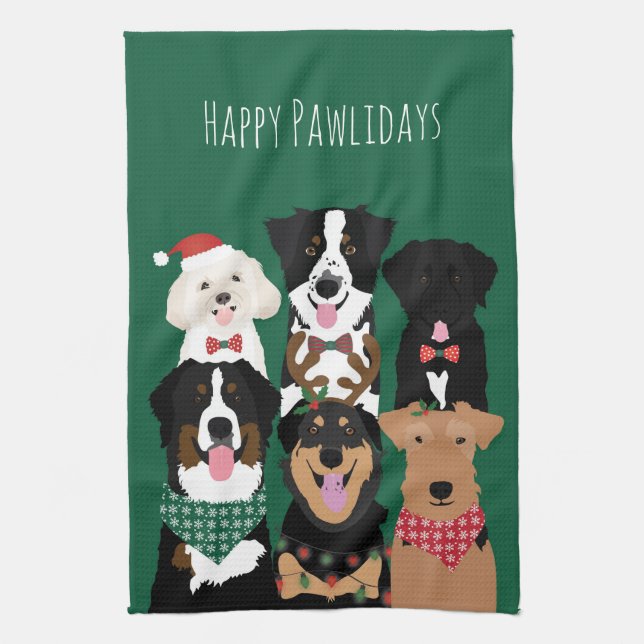 Glada Pawlidays Sött jul Kökshandduk (Vertikal)