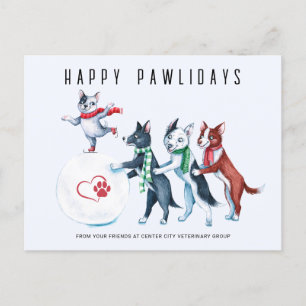 Glada Pawlidays Veterinärhelgdag Helg Vykort