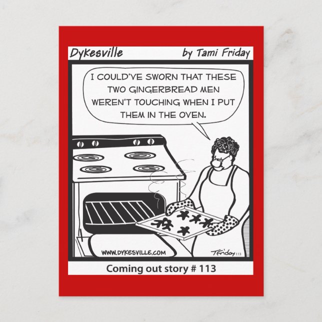 Glada pepparkaksgubbar helg vykort (Framsida)