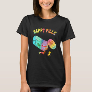 Glada Piller Färgglad Dachshund Hund T Shirt