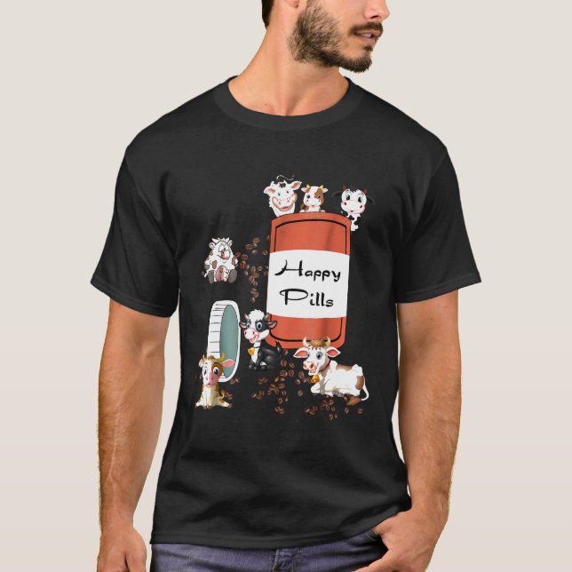 Glada Piller Ko T Shirt (Framsida)