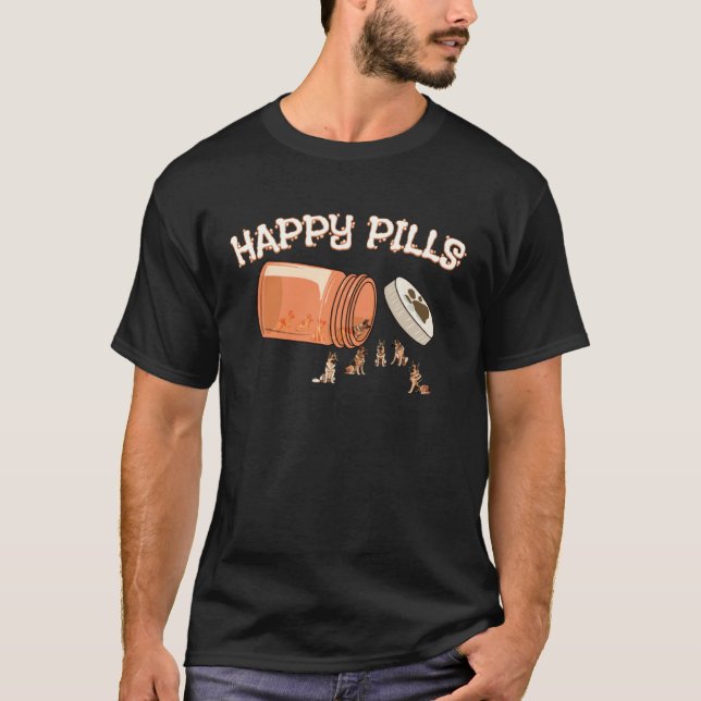 Glada Piller Tysk Shepherd Hund T Shirt (Framsida)