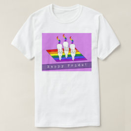 Glada Pride HBTQ Katter Med Regnbågsflagga T Shirt