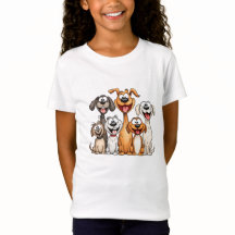 Glada seriehundvänner barn T-shirt
