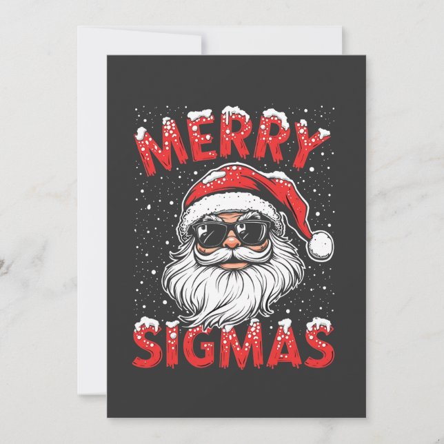 Glada Sigmas Roliga Gen Alfa Mellanstadiet Jul Julkort (Framsida)