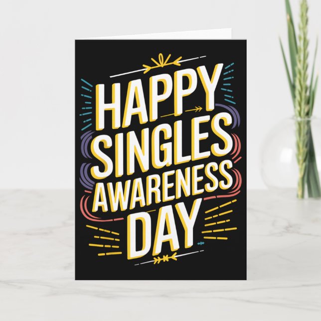 Glada singeldagen Rolig anti-valentine D Kort (Framsida)