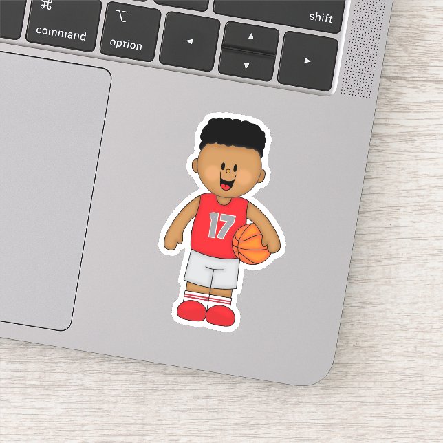 Glada Släkten Basketpojke Klistermärken (Detalj)