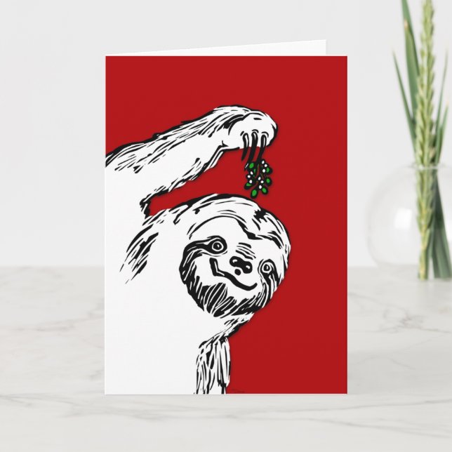 Glada Slothmas!  Det är ett tomt kort. För Helgkort (Framsida)