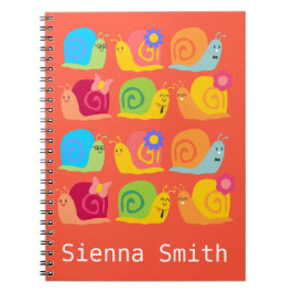 Glada sniglar söta sniglar anteckningsbok