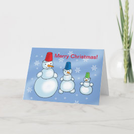 Glada snömän önskar dig god jul kort