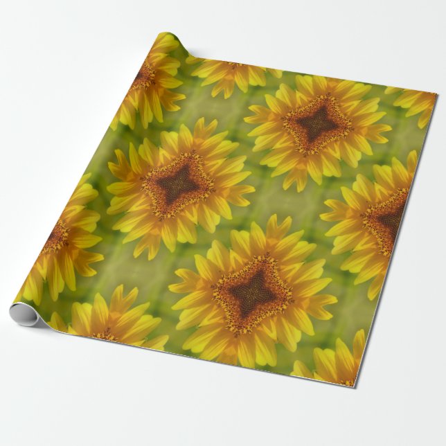 Glada solrosor.... presentpapper (Utrullad)