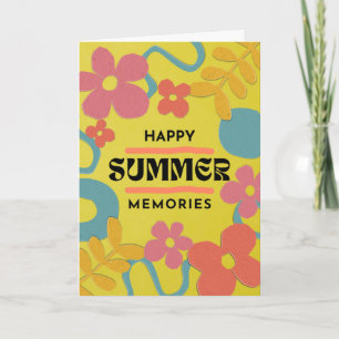 Glada sommarminnen ljusa och färgglada kort