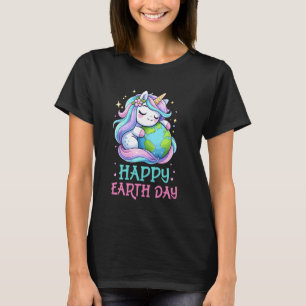 Glada söta jordens dag enhörning lärare räddar pla t shirt