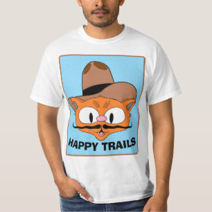 GLADA SPÅR Tecknad Mustasch Katt Senor Gato T-Shi T Shirt