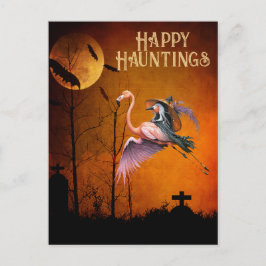 Glada spökande roliga Halloween-hälsning Helg Vykort