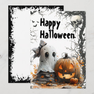 Glada spöken — Anpassningsbar Halloween Julkort