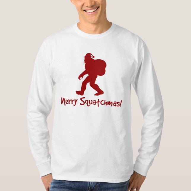Glada Squatchmas! T-tröja T-shirt (Framsida)