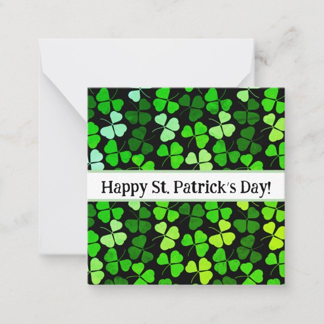 Glada St Patricks dag-kort, söta, fynda! Anteckningskort (Framsida)