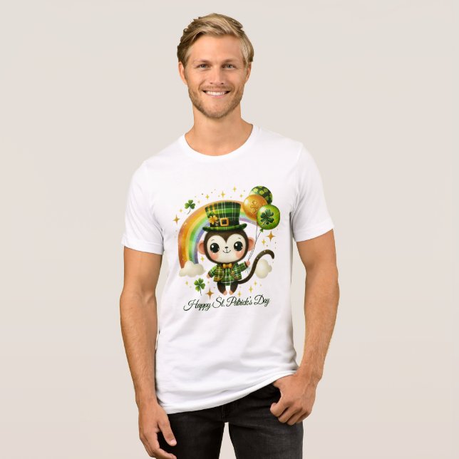 Glada St. Patricks Herr  T Shirt (Framsida Full)