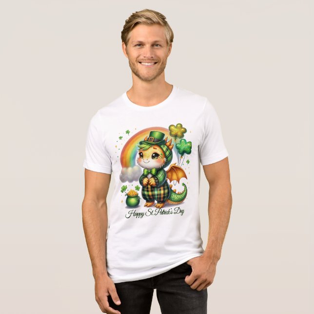 Glada St. Patricks Mäns  T Shirt (Framsida Full)