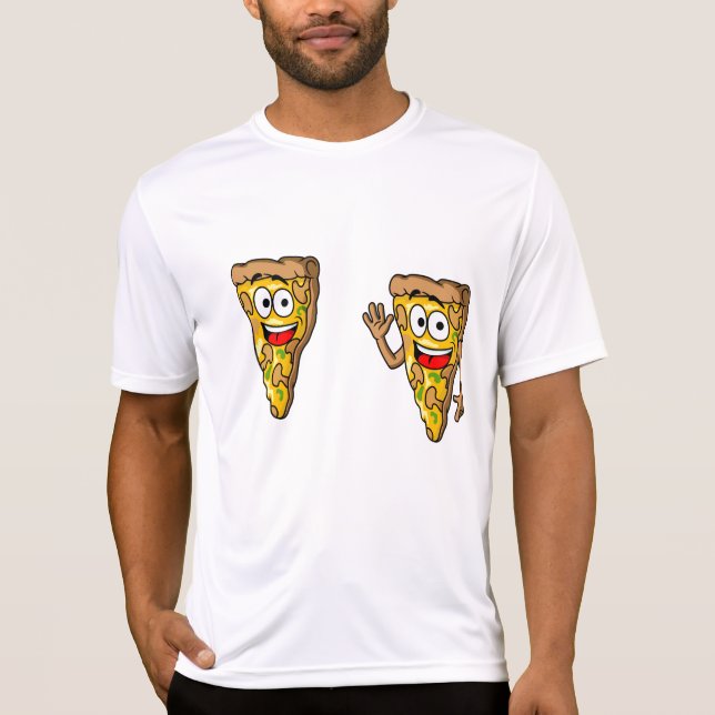 Glada Svamp Pizzabitar T Shirt (Framsida)