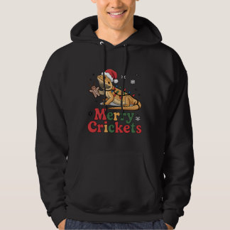 Glada syrsor ödla julbelysning hoodie