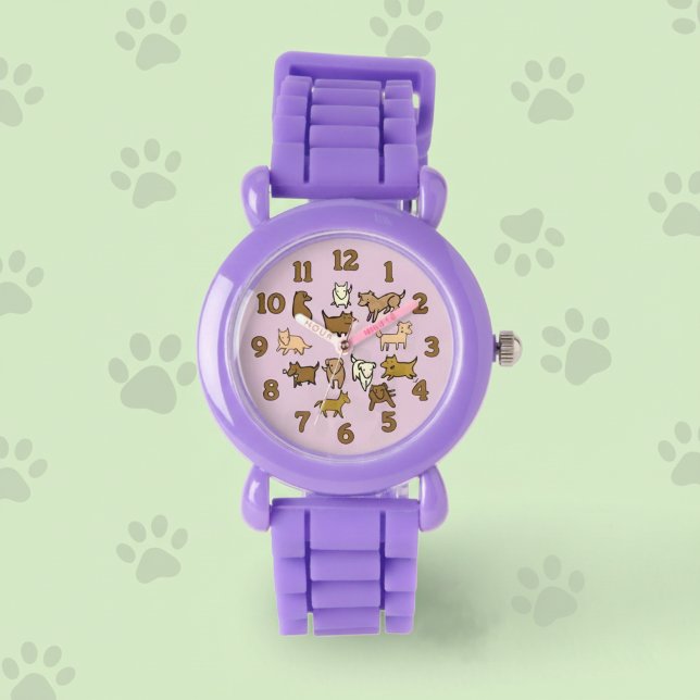 Glada Tecknade Hundar för Barn Armbandsur (Cute wrist watch for kids who love dogs.)