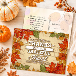 Glada Thanksgiving höst hösthälsningar Vykort