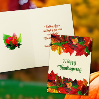 Glada Thanksgiving-kort Helgkort