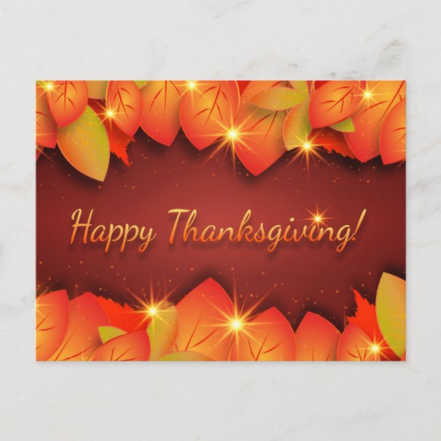 Glada Thanksgivinghälsningar Vykort (Framsida)
