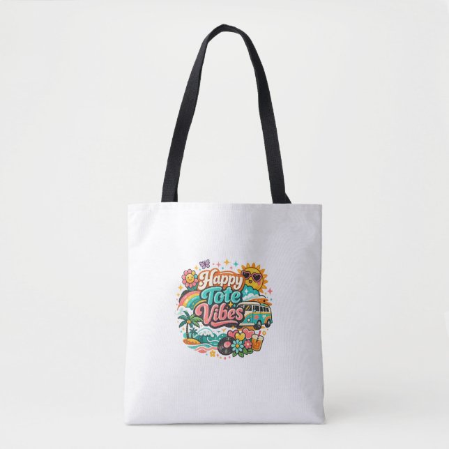 Glada Tote-vibbar Tygkasse (Framsida)