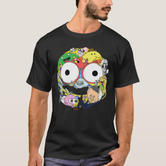 Glada vänner Smileys Ansikte Karaktär Kolla Roligt T Shirt