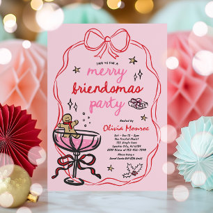 Glada Vännernas Jul Cocktail Julfest Inbjudningar