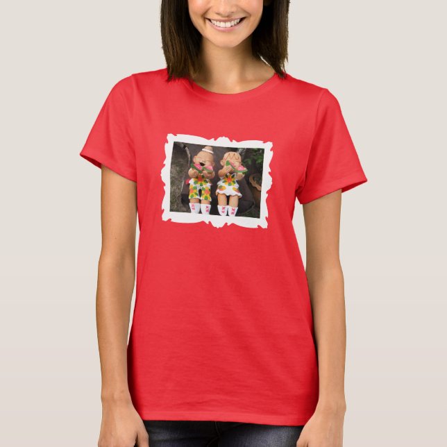 Glada Vattenmelon Vänner Inramade T Shirt (Framsida)