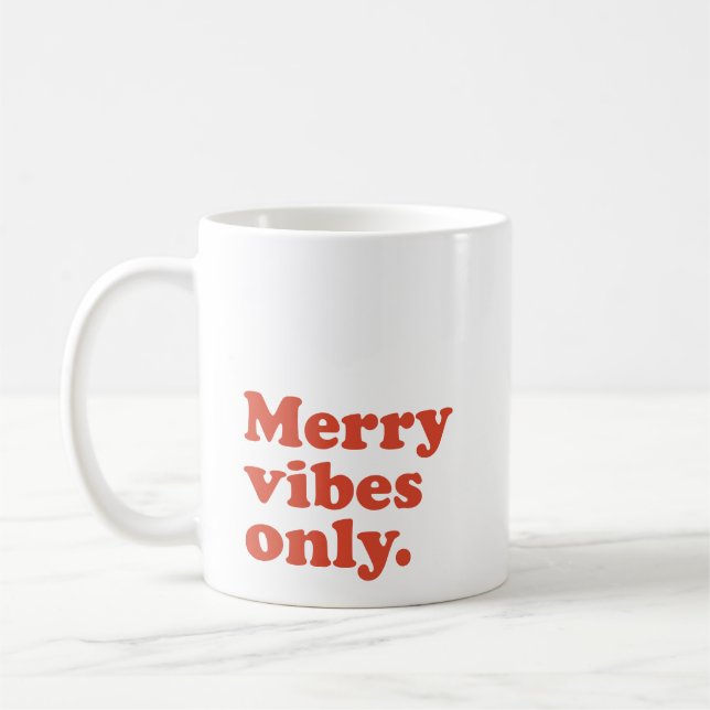 Glada vibbar bara retrohelg kaffemugg (Vänster)