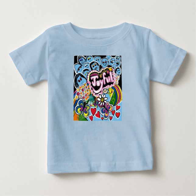 Glada Vibrationer Firar Lycka & Gemenskap T Shirt (Framsida)