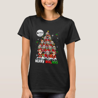Glada Walmas Grupp Jul Tomte Valrossar Som Julgran T Shirt