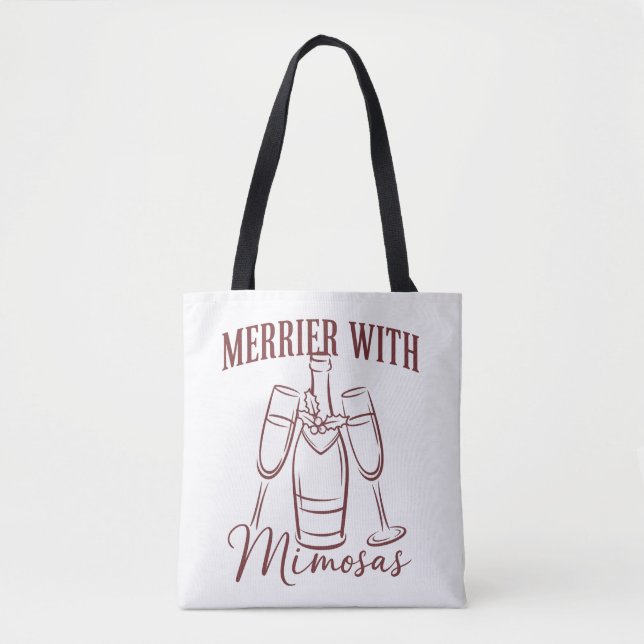 Gladare med Mimosas jul Prosecco vin fest Tygkasse (Framsida)