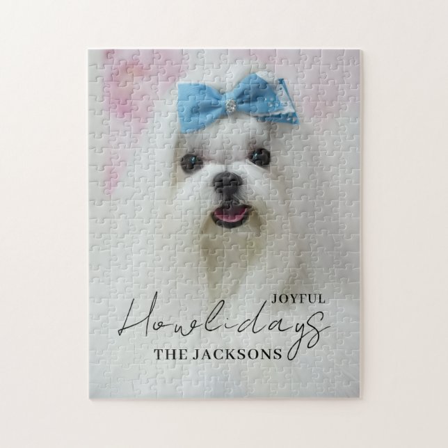 Gladast Howlidays Hund Julpyssel Design Pussel (Vertikal)
