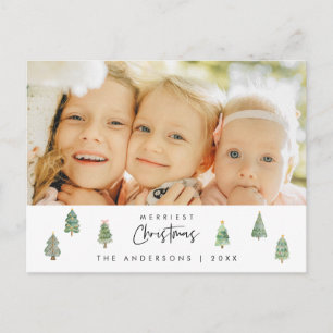 Gladast jul familjefoto, jultomte vykort