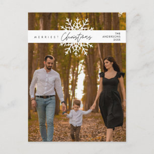 Gladast jul familjefoto, mysig lycka vykort