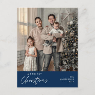Gladast jul familjefoto, mysig lycka vykort
