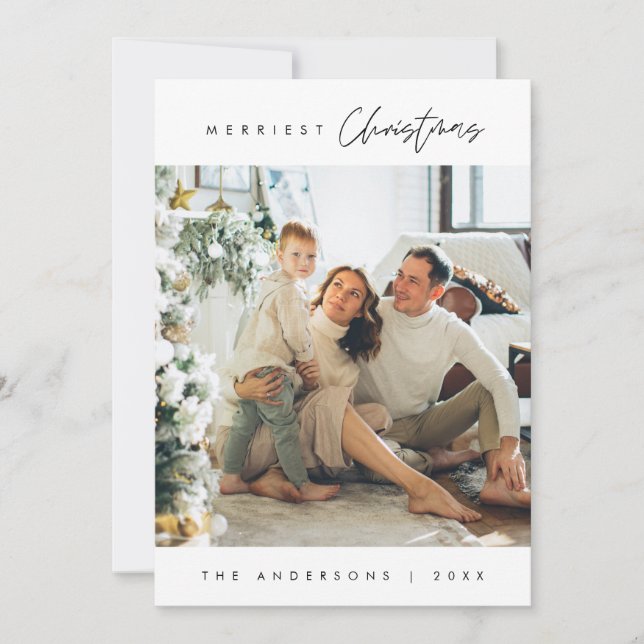 Gladast jul, familjefoto nedladdningsbart julkort (Framsida)