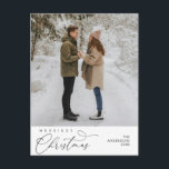 Gladast jul familjefoto, romantisk hälsning vykort<br><div class="desc">Gladast jul. Fira säsongen med detta familjefoto mysiga söta glada lyckliga romantiska vykort. Det är helt anpassningsbart och personligt med dina egna hälsningsmeddelanden. Vänligen lägg till din returadress för enkel frakt. Det är enkelt,  lätt,  men modernt mysigt och festligt. Detta är det perfekta vykortet för att skicka dina julhälsningar.</div>