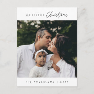 Gladast jul familjefoto, söt romantik vykort