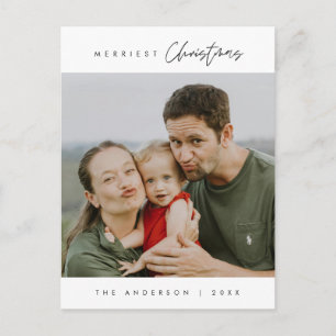 Gladast jul familjefoto, söta glädje vykort