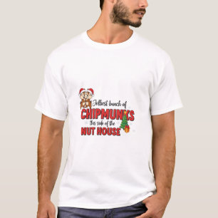Gladaste flocken av jordekorrar på julens sida t shirt