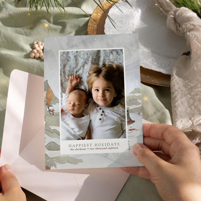Gladaste höckerna familjefoto julkort (Skapare uppladdad)