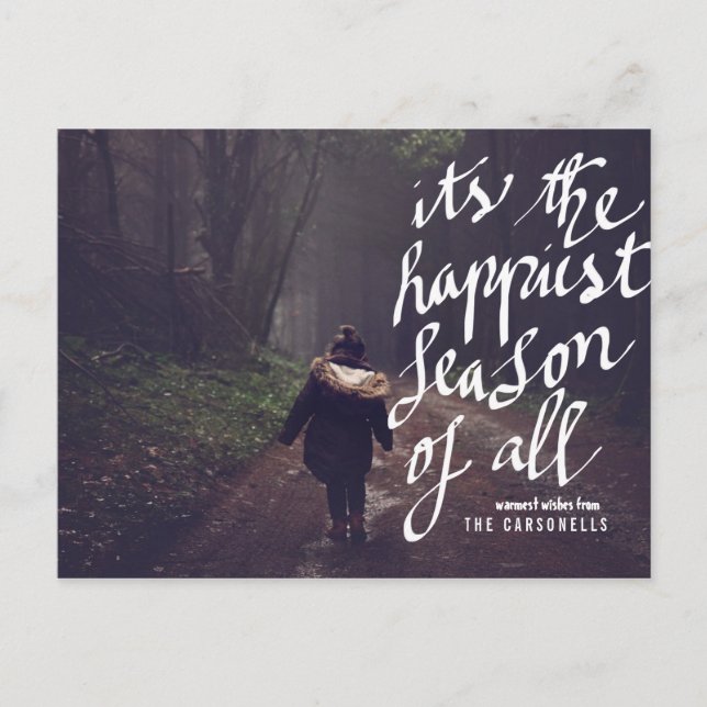 Gladaste säsongen av alla typografi högtid foto helg vykort (Framsida)